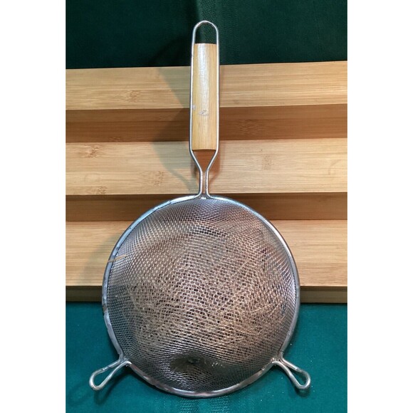 Handcrafted Vintage Strainer Wooden Hand Painted Hen On Nest Wall Decor Hanging - Picture 4 of 11